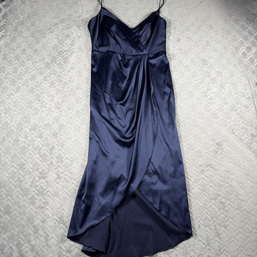 DB Studio Marine Blue V-Neck Tulip Skirt Dress Women's Size 12 NWT Formal‎ Prom